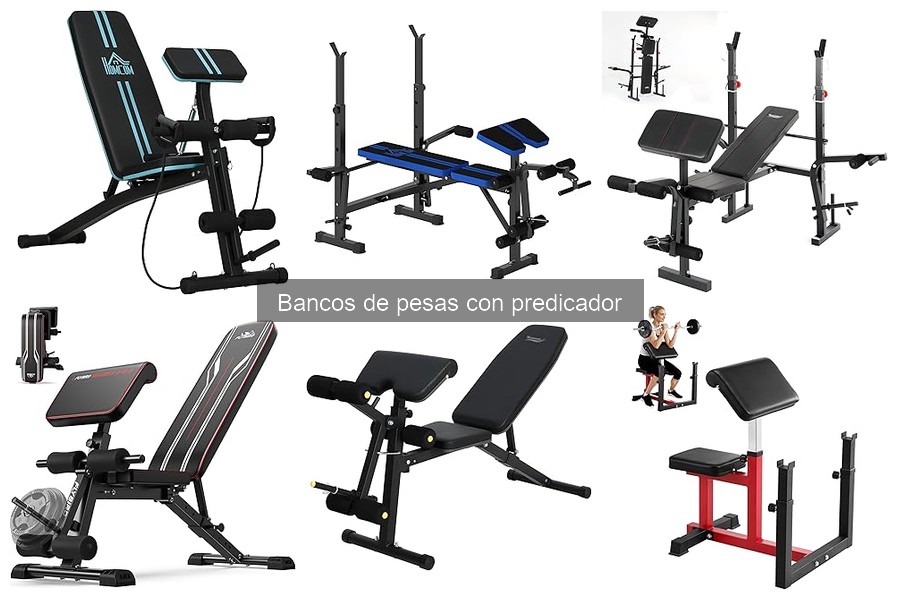Ejercicios efectivos con banco de pesas con predicador
