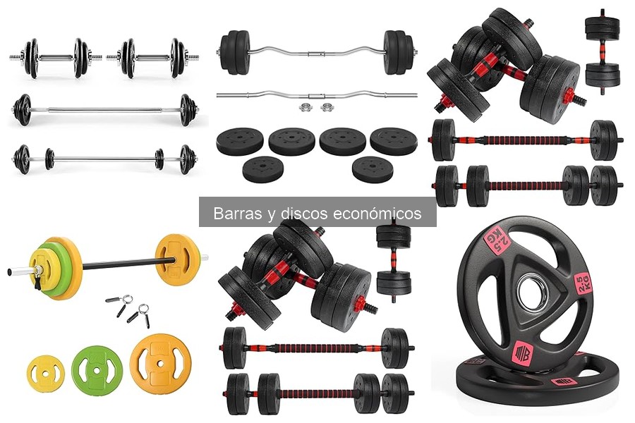 Guía de pesos y combinaciones para barras y discos económicos