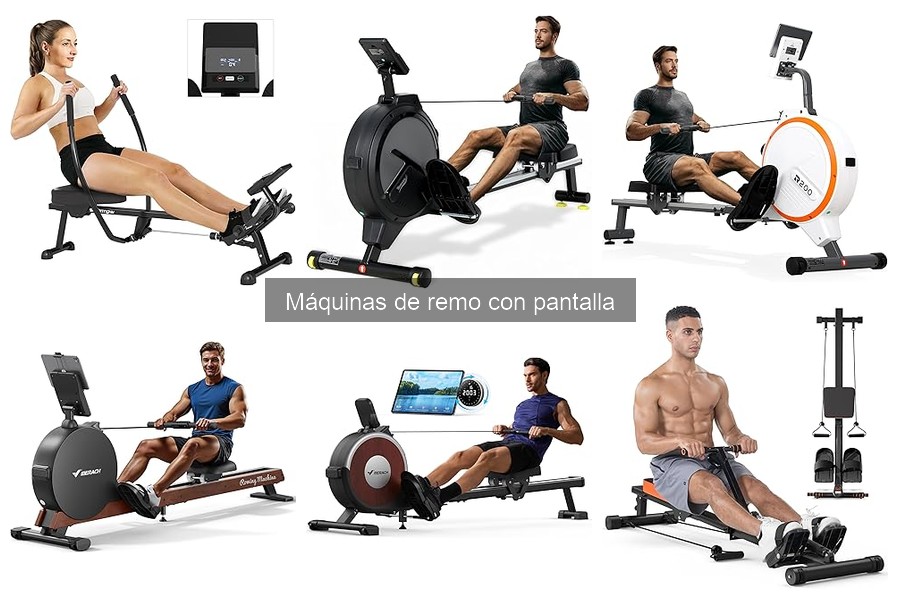 Mejores ejercicios para complementar tu máquina de remo con pantalla