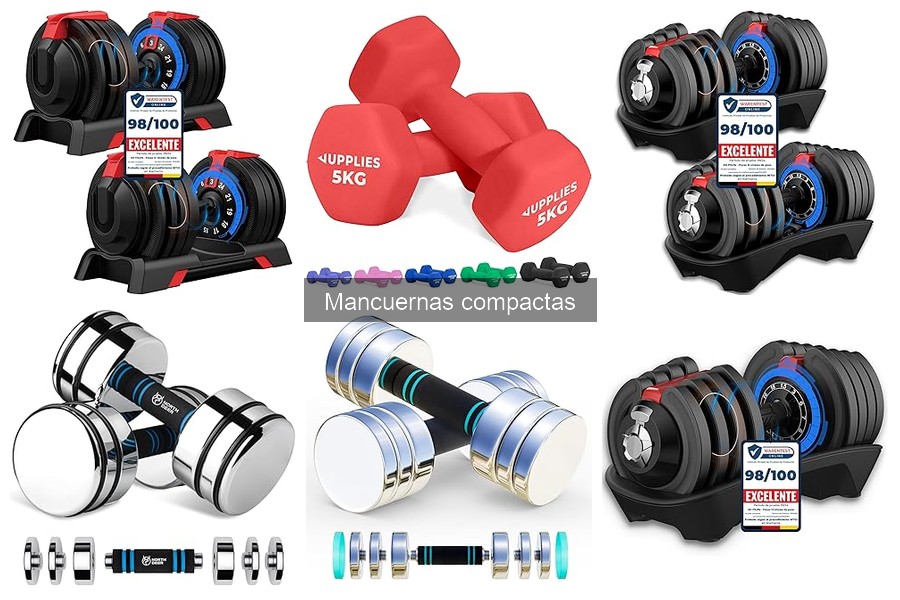 Ofertas y descuentos en mancuernas compactas para entrenar