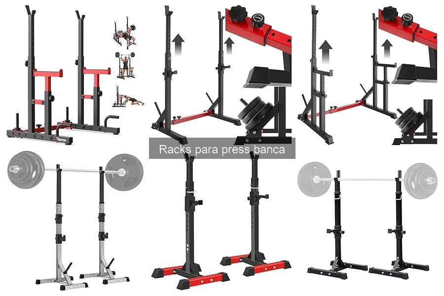 Racks para press banca compactos ideales para espacios pequeños