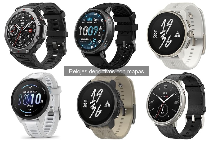 Relojes deportivos con mapas por menos de 100 euros